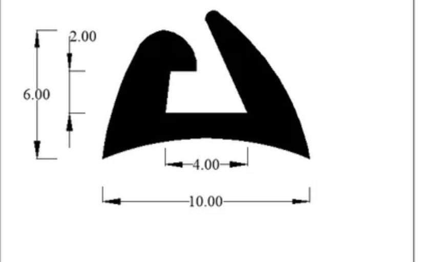 Caravan Motorhome Awning Rail Black PVC Rubber Gasket Trim Seal 9,8mm X 7.9mm PM