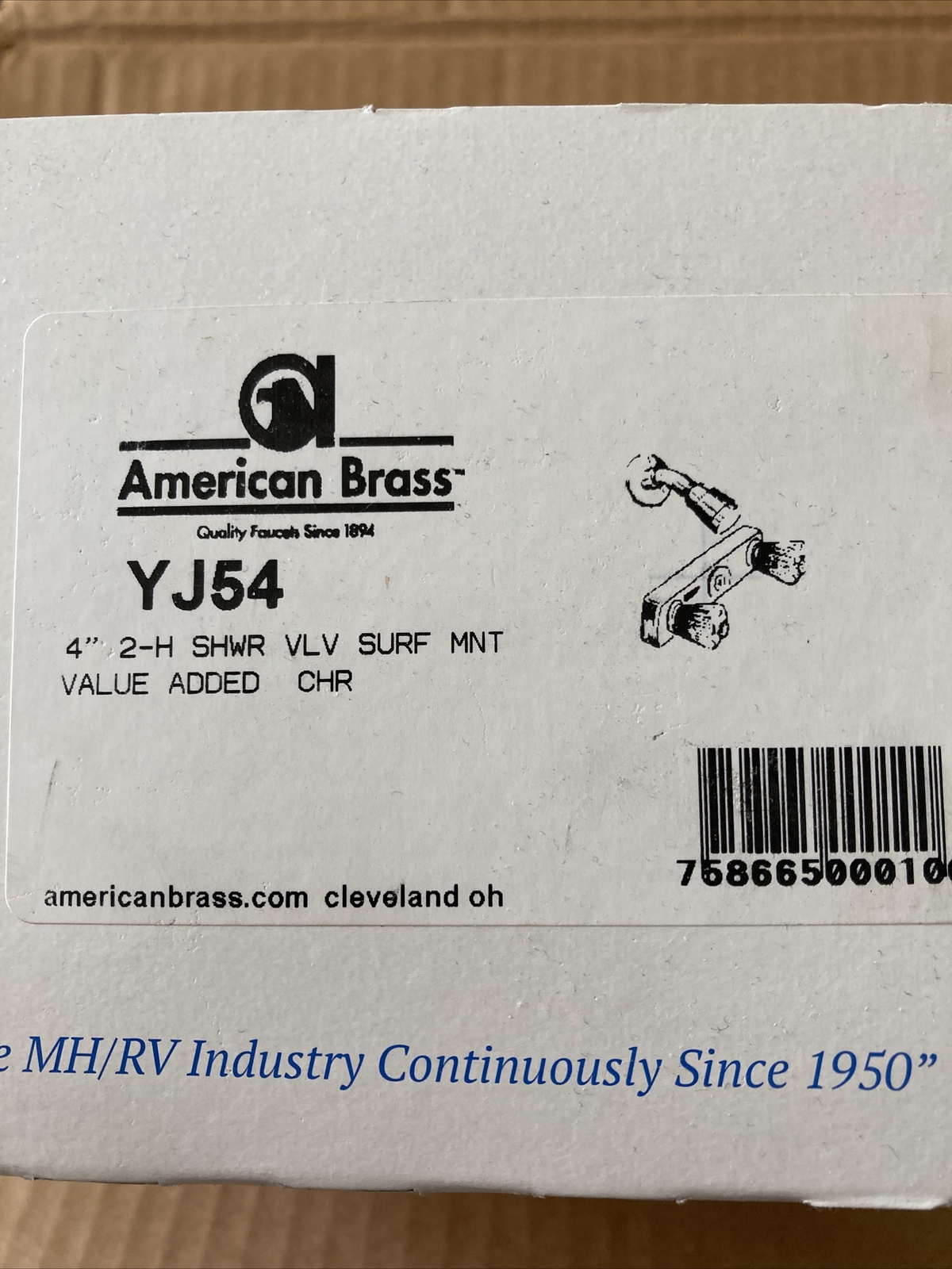 American Brass YJ54 4” Shower Valve