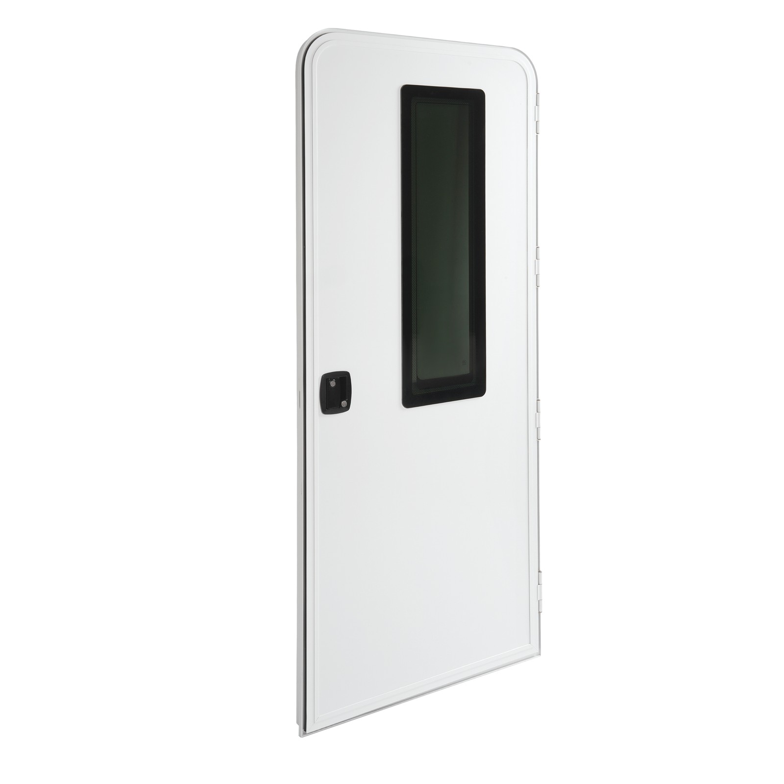 White RV Entry Door 30″ x 72″ Screen Lock & Key Aluminum Powder Coated Universal