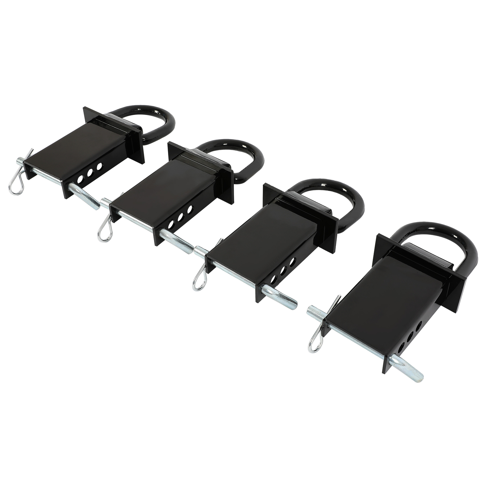 4X Standard 2″x4″ Heavy Duty Trailer Adjustable Stake Pocket D Ring Zinc Coated