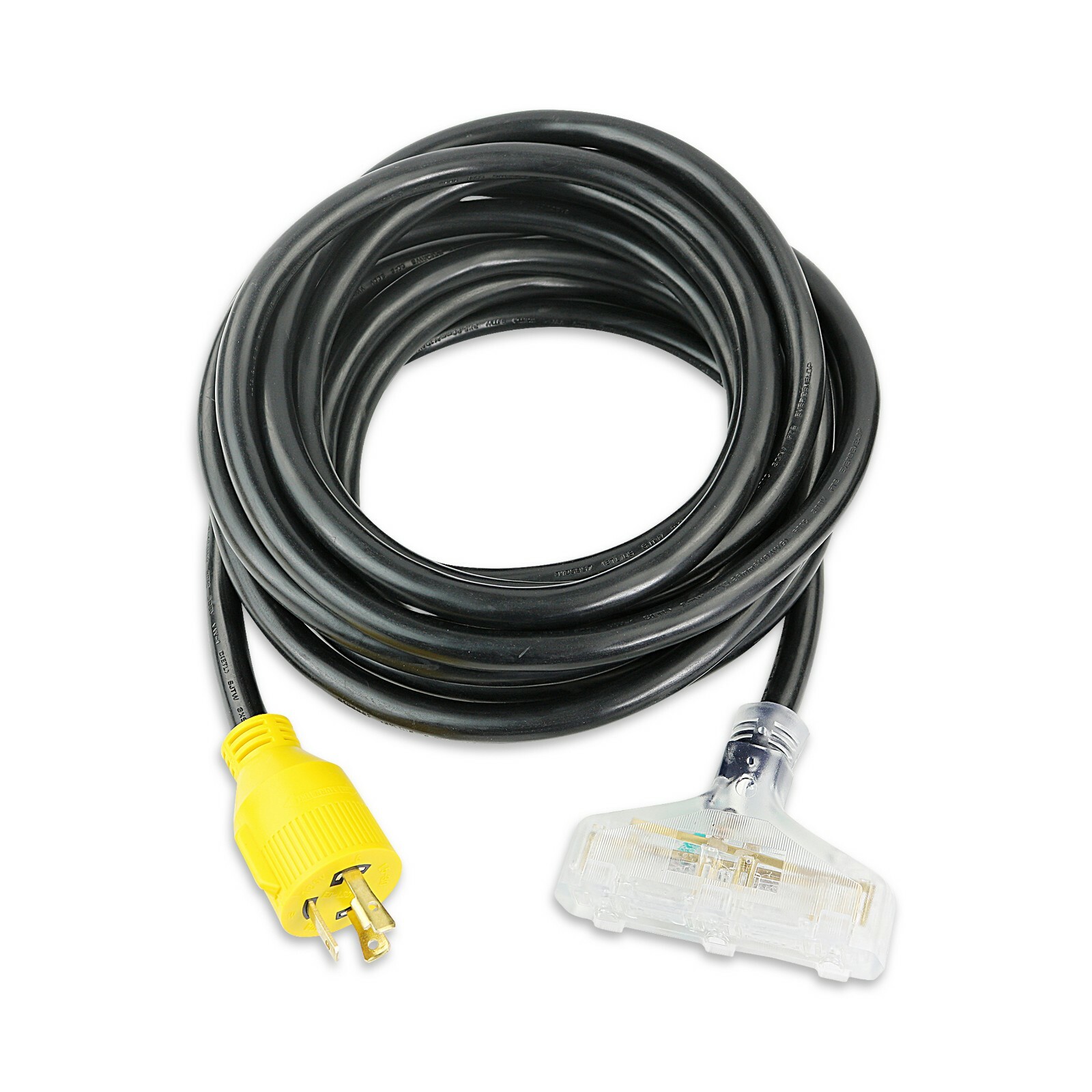 Generator Adapter Cord 25’ 3 Prong Power Cable 10/4 Tri 15 Amp Adapter Plug