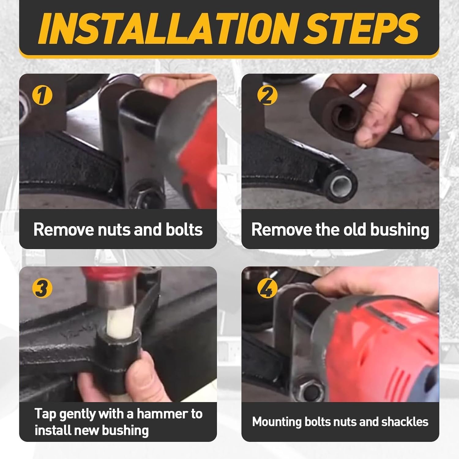 8-Pack Universal Fit Nylon Trailer Leaf Spring Bushings – Durable & Easy Install