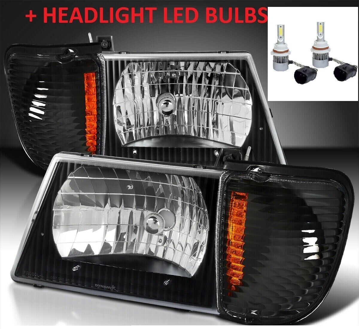 VISION CONDOR CLASS C 2002 2003 2004 HEADLIGHTS HEAD LAMPS SIGNAL LIGHT + LED RV