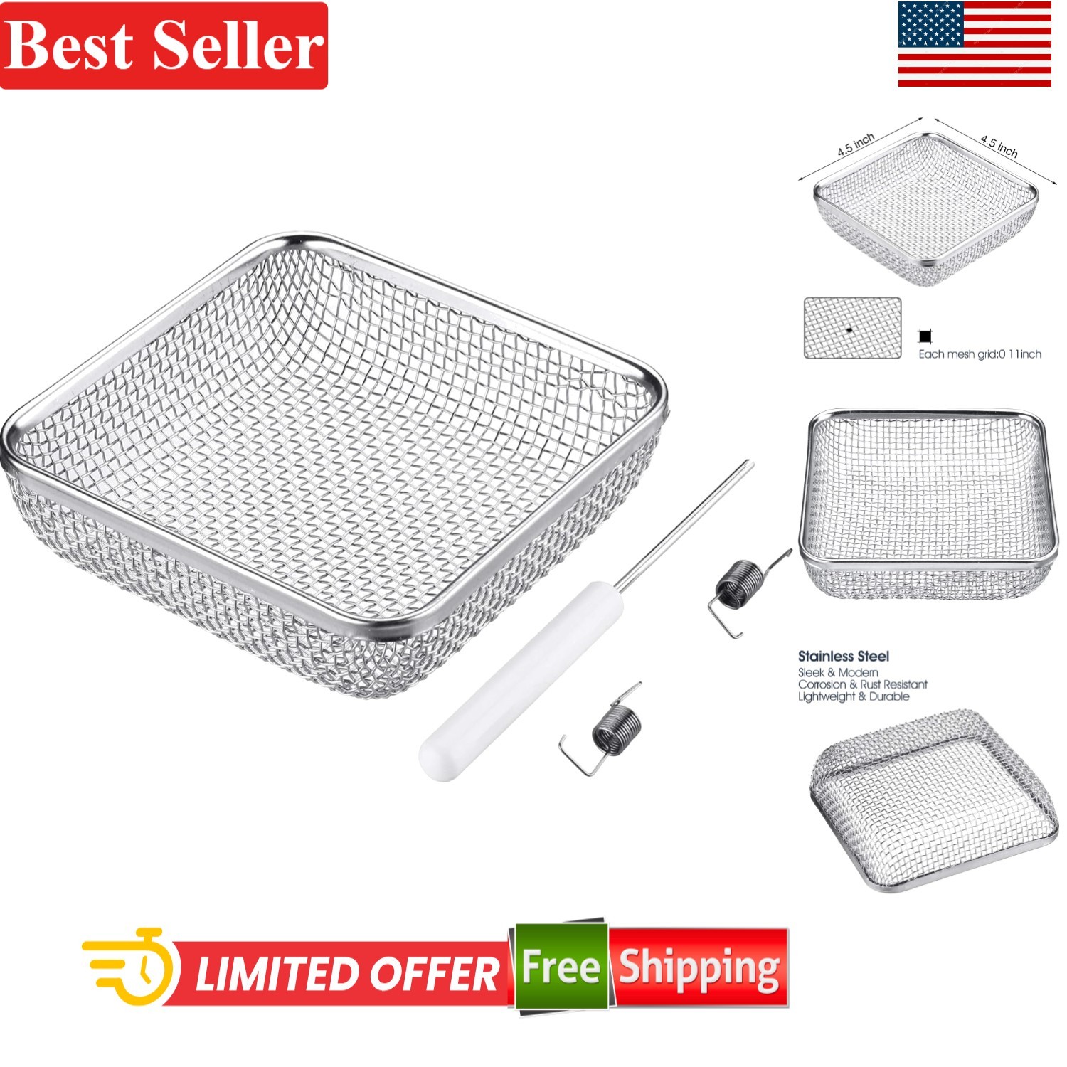 RV Furnace Water Heater Insect Vent Screen Stainless Steel 4.5×4.5 Fits Atwoo…