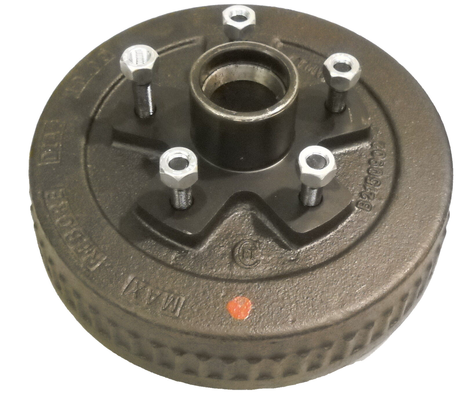 1- 5×5.0 5 lug 3500# Brake Drum With 10″ Left Hand Electric Backing Plate