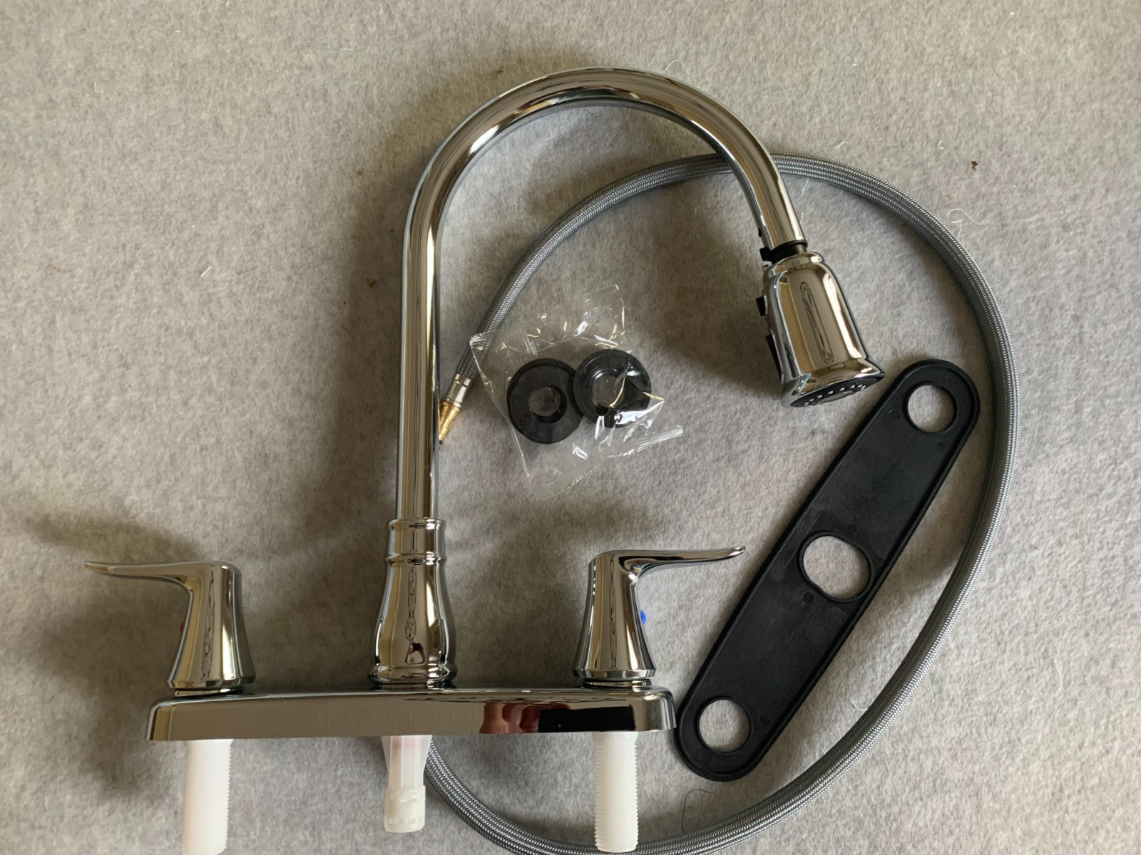 Phoenix Chrome 2 Handle Pull Down Kitchen Faucet