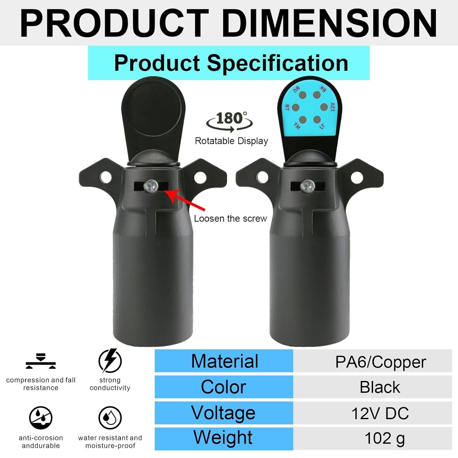 LED 7 Pin Trailer Tester for Streamlined Light Function Checks & Diagnostics