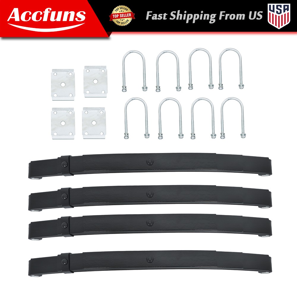5000lbs Tandem Trailer Axle Suspension Kit 4 Leaves 2500lbs Spring/U-bolt Kit