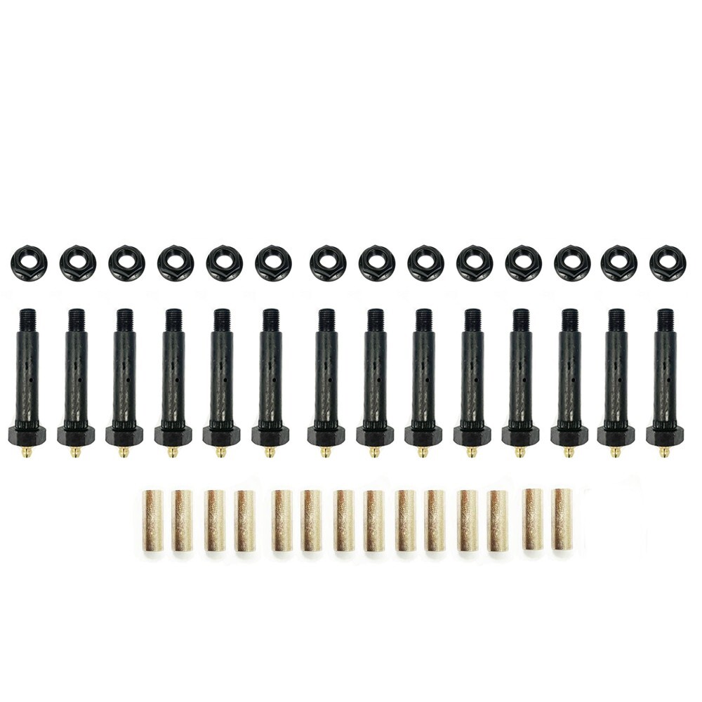 14-Pack 9/16″ X 3″ Trailer Leaf Spring Wet Bolts w/Bronze Bushings