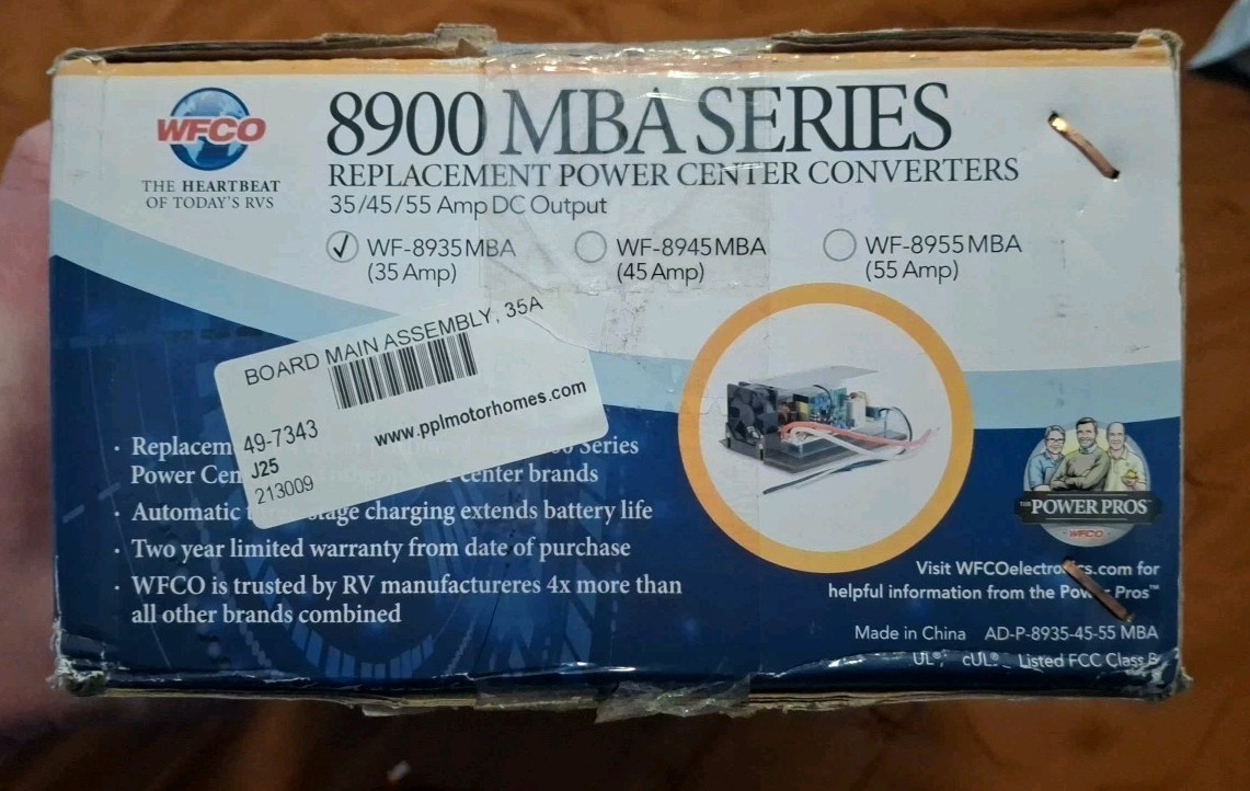 NIB NEW WFCO 8900 AD MBA SERIES WF-8935 MBA REPLACMENT POWER CENTER CONVERTERS