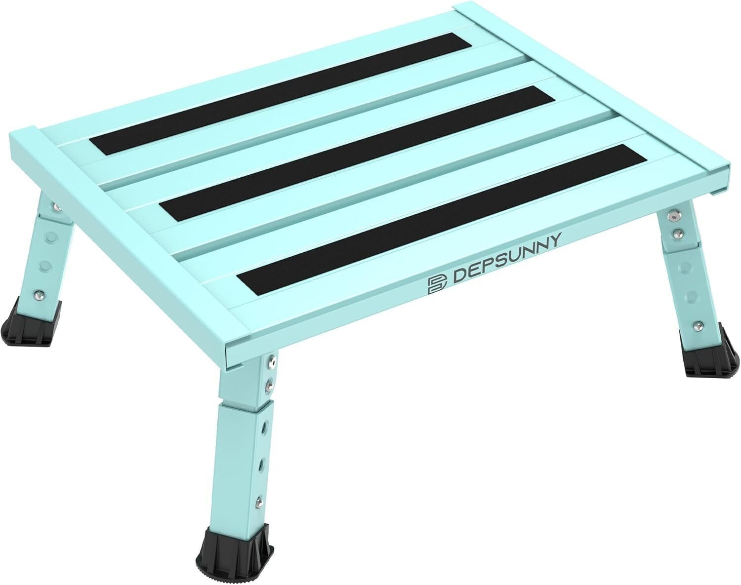 Aluminum RV Step Stable Foldable Platform Step Stool Non-Slip Adjustable Height