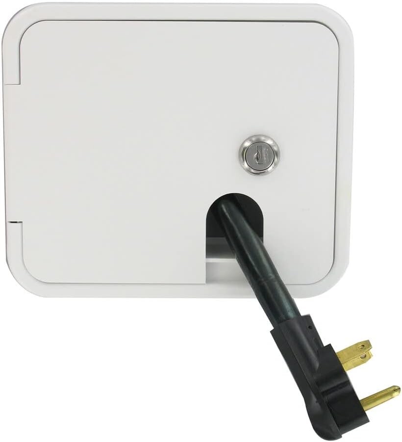 VALTERRA A10-2150VP White Carded Electrical Cable Hatch Thumb Lockable with Keys
