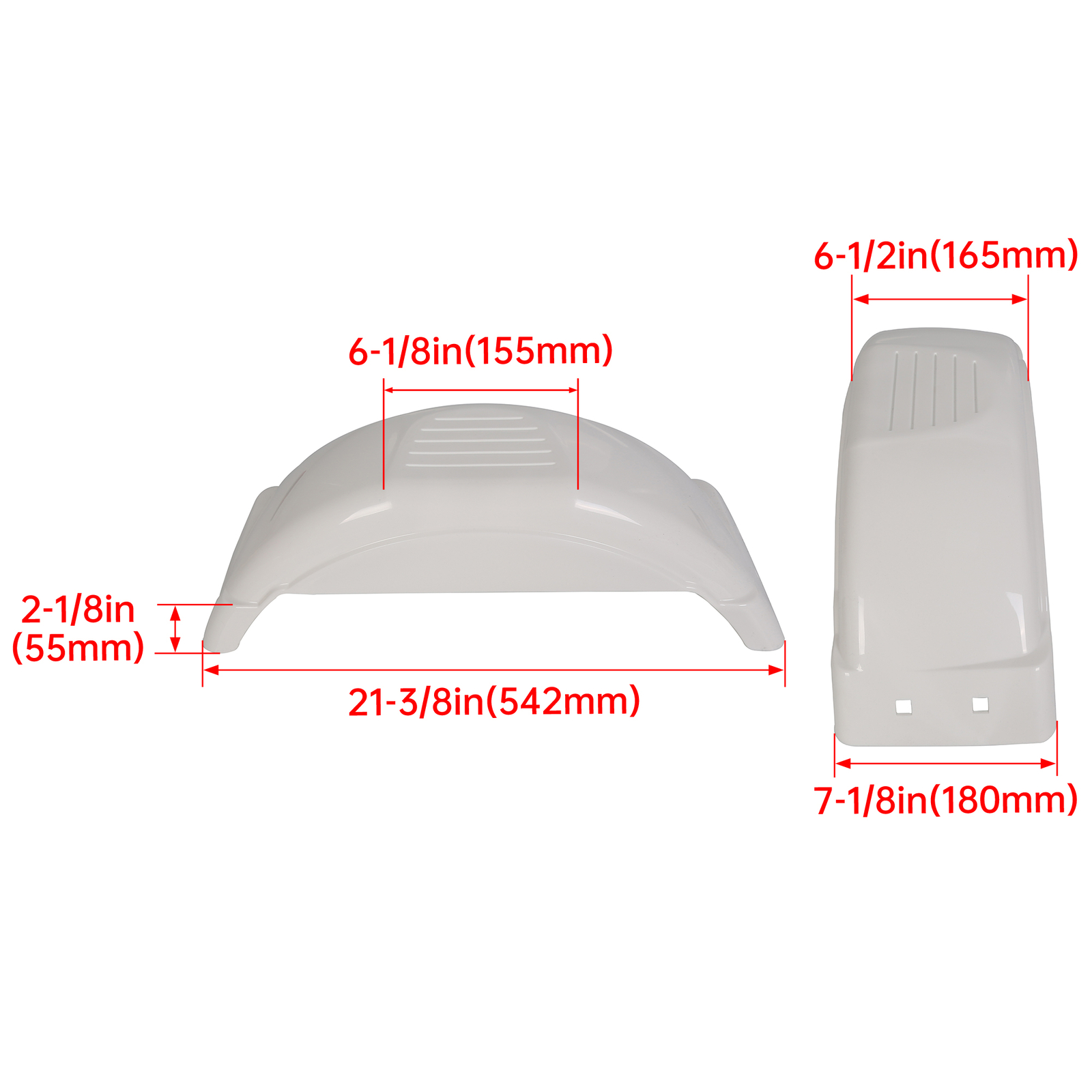 Set of 2 PWC/Jet Single Axle Trailer Fenders w/ Step for 8″-12″ Tire Wheel