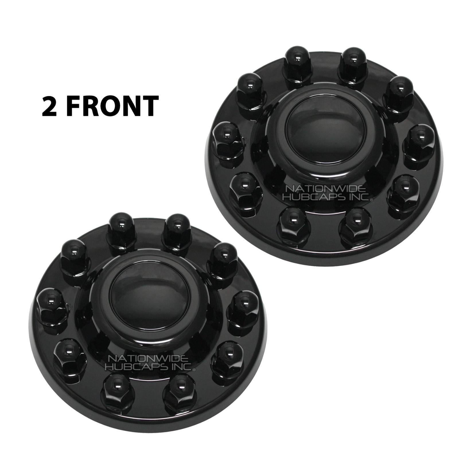 2 FRONT 2005-2026 FORD F 450 550 600 19.5″ 10 Lug Axle Covers Rim Center Hub Cap