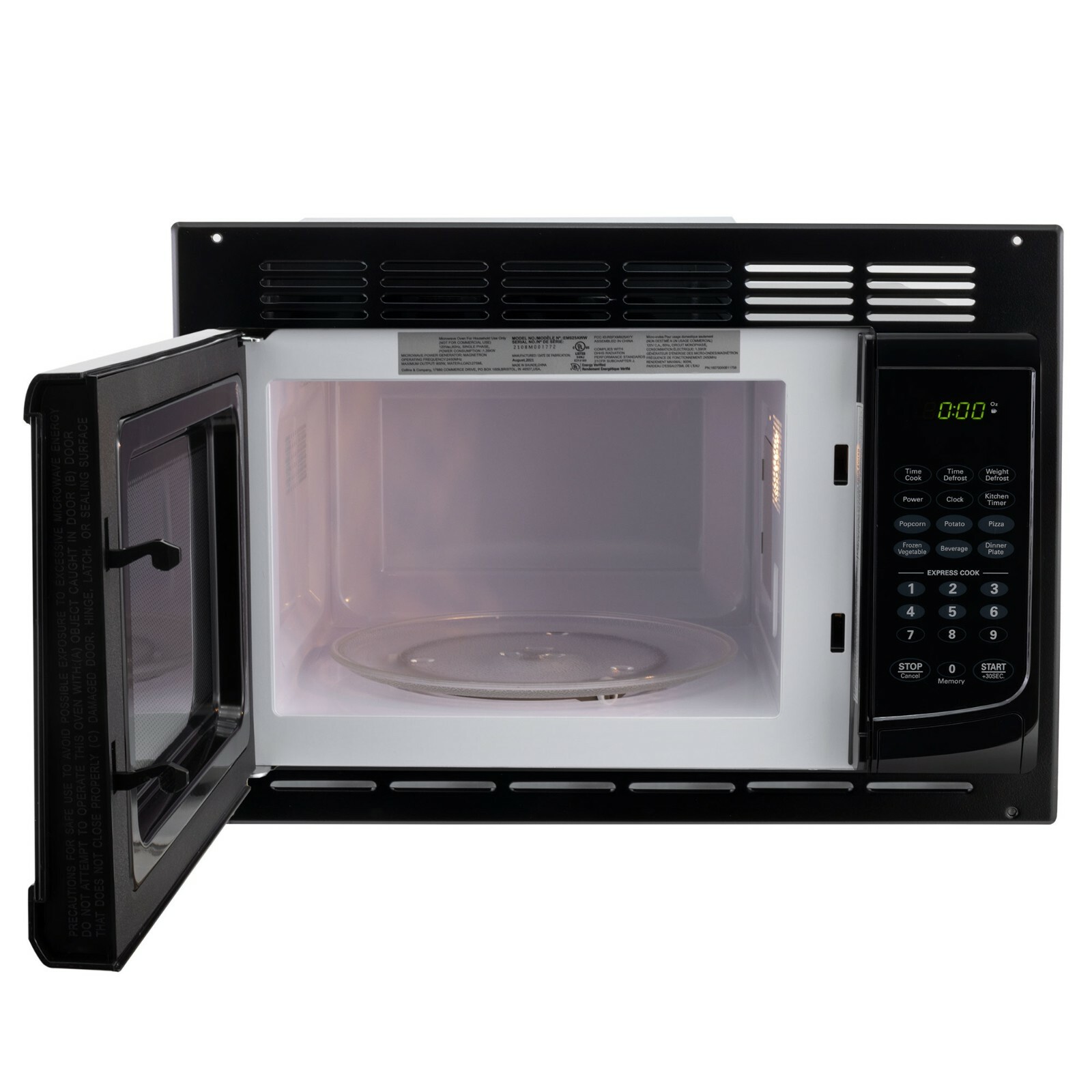 RV Microwave Black 1.0 cu. ft. 900W Replacement for High Pointe