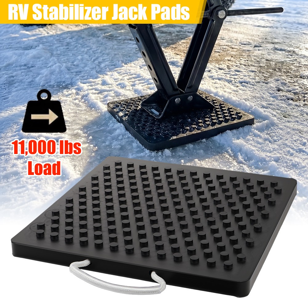 4Pack Heavy Duty RV Stabilizer Jack Pads 12″ x 12″ x 1″,11,000 lbs for Trailer