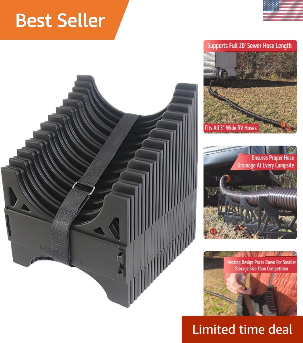 20 Foot RV Sewer Hose Support, Patented Nesting Design For Small Storage, Qui…