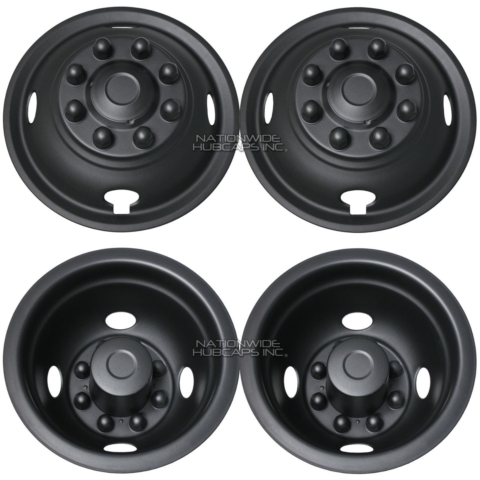4 fits DODGE RAM 16″ Black Dual Wheel Simulators Dually 8 Lug Rim Liners Covers