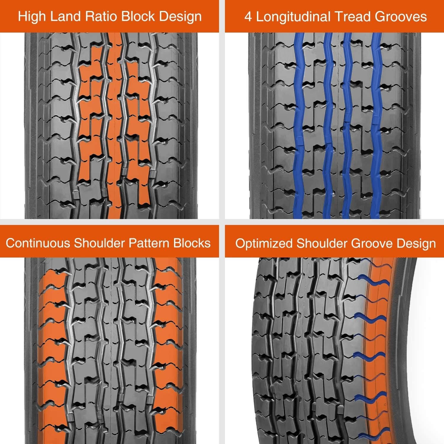 Set 2 175/80R13 Trailer Tires Radial 175 80 13 Heavy Duty 8PR Tubeless 175/80/13