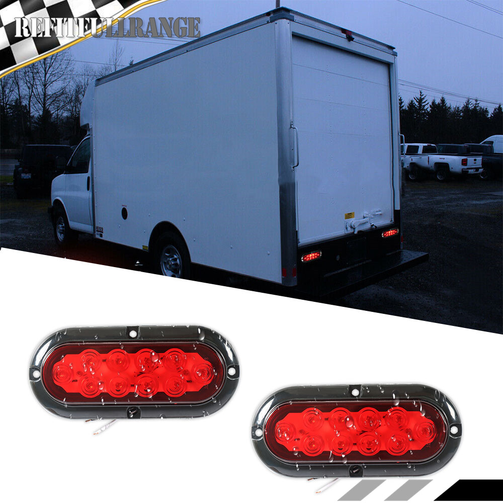 Upgrade Rear LED Submersible Truck Boat Trailer Marker Tail Light Kit Waterproof