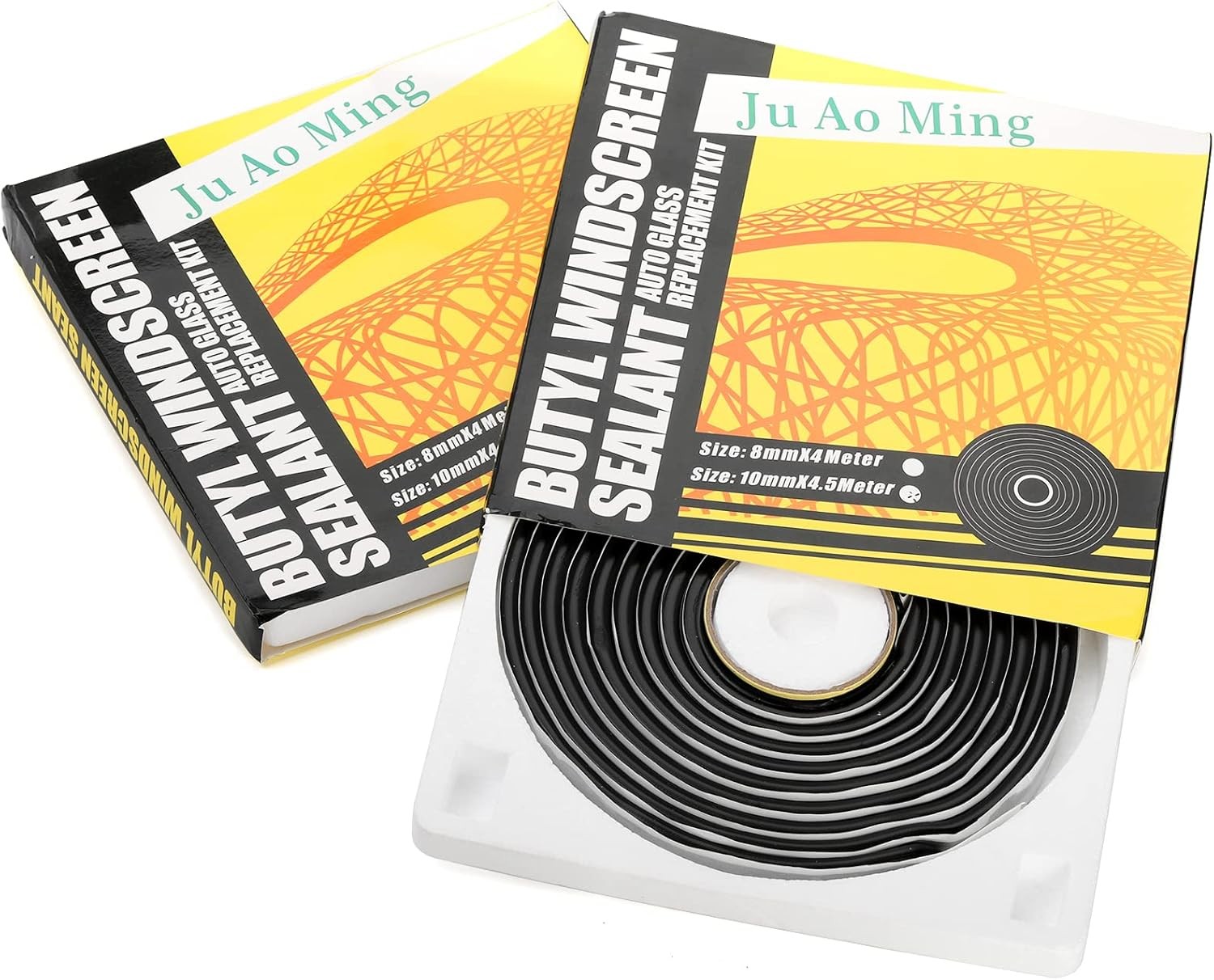 Double-layer butyl sealing tape, 3/8 inch × 15 feet black rubber sealing tape,