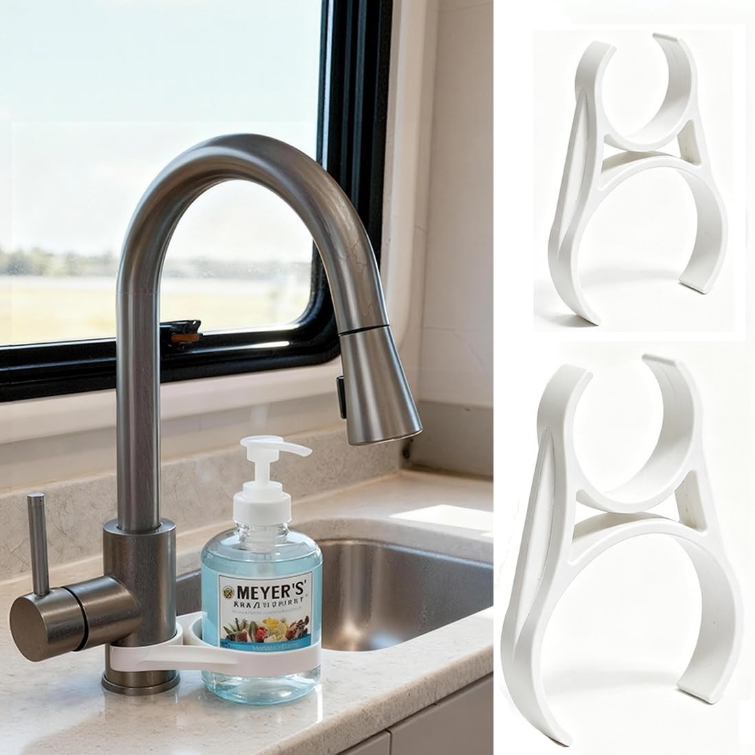 2 PCS RV Soap Holder Van Storage Accessory Rotating Bottle Dispenser 4mm