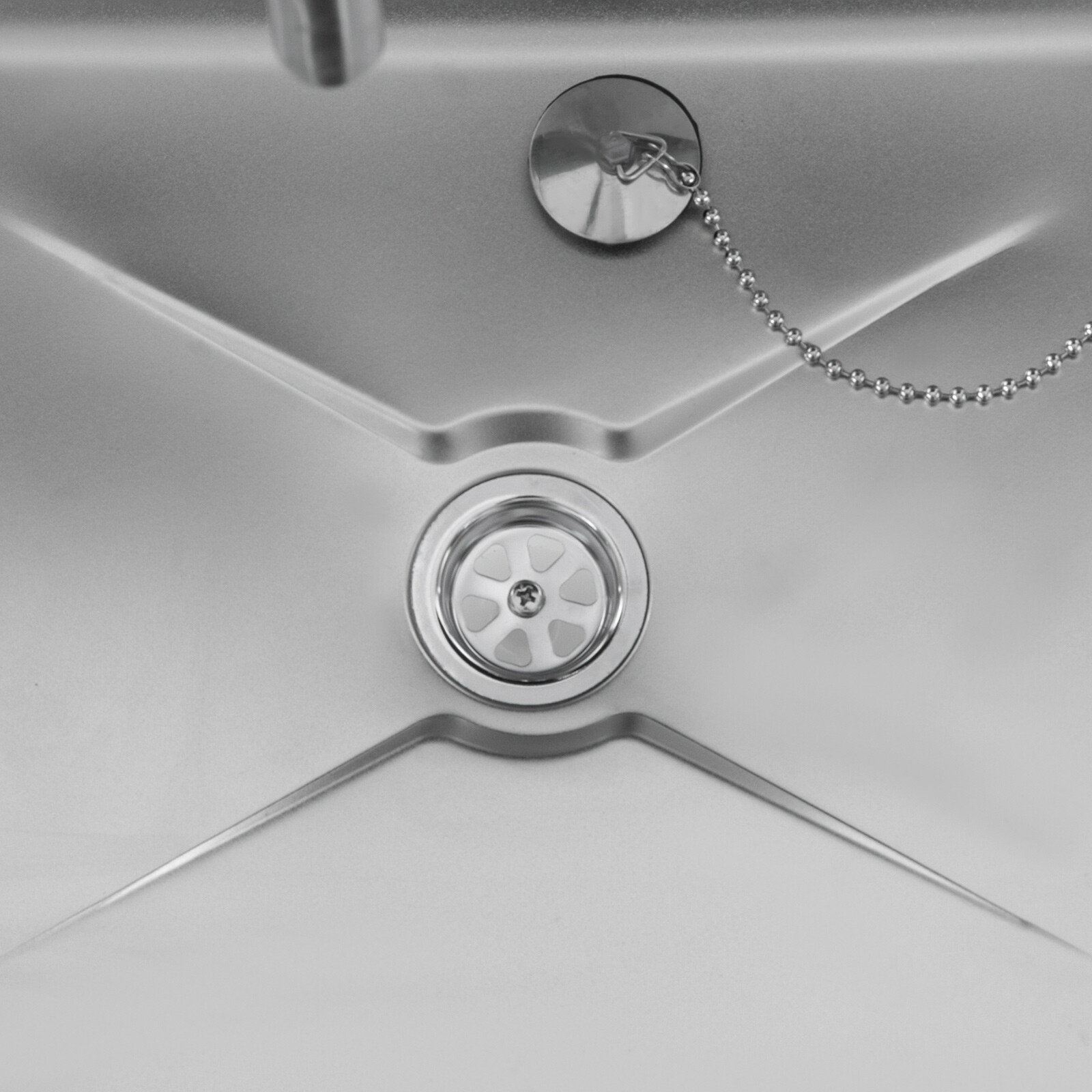 RV Sink Kitchen Sink with Hot&Cold Faucet and Tempered Glass Lid Stainless Steel