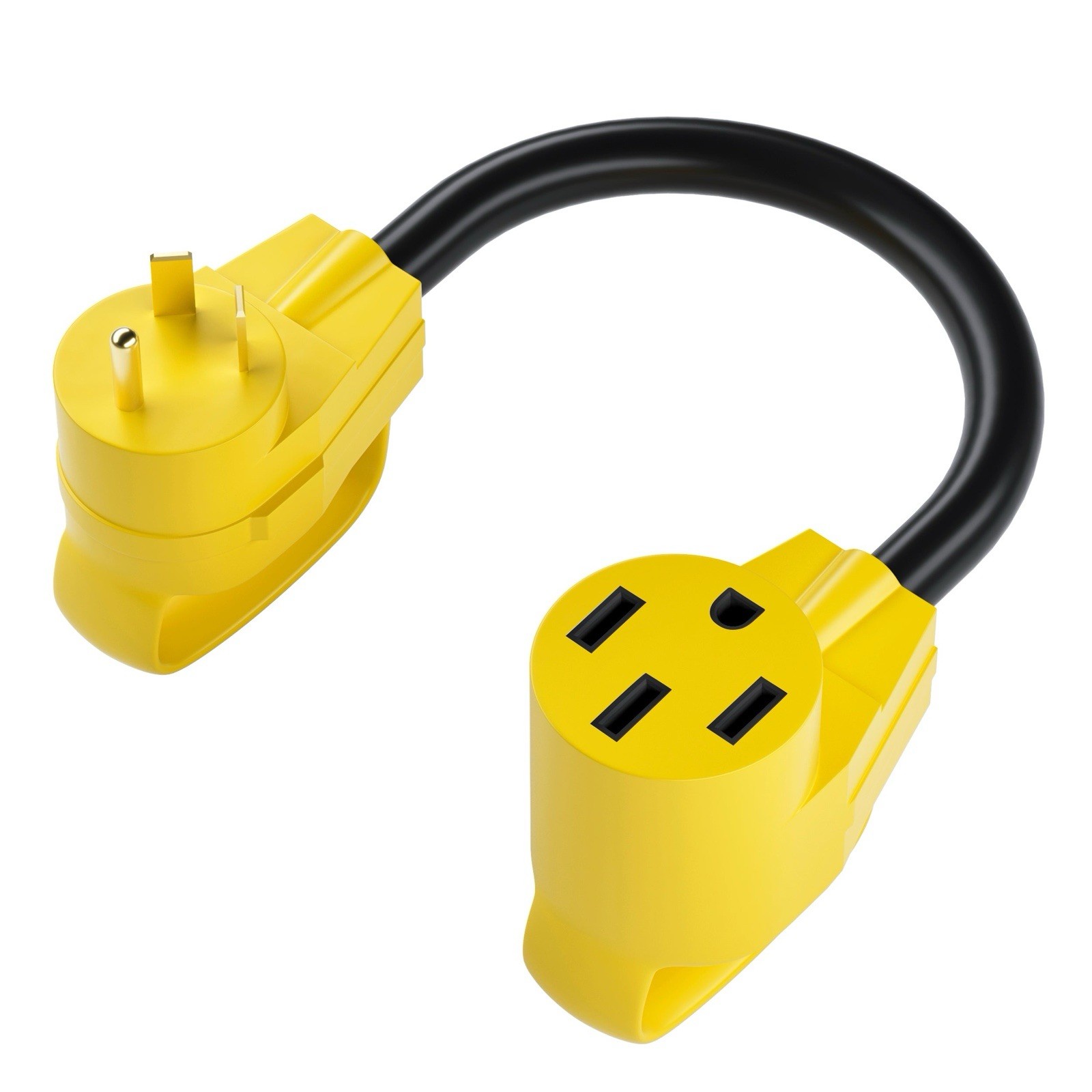 30A Male to 50A Female RV Adapter Cord (TT-30P to 14-50R) Dogbone Style