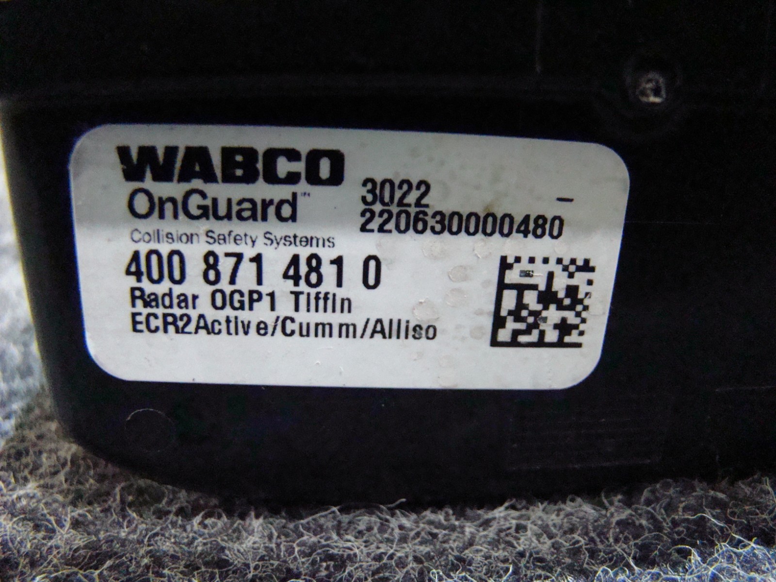 USED RV CONTINENTAL WABCO ON GUARD COLLISION SAFTEY SYSTEMS 4008714810