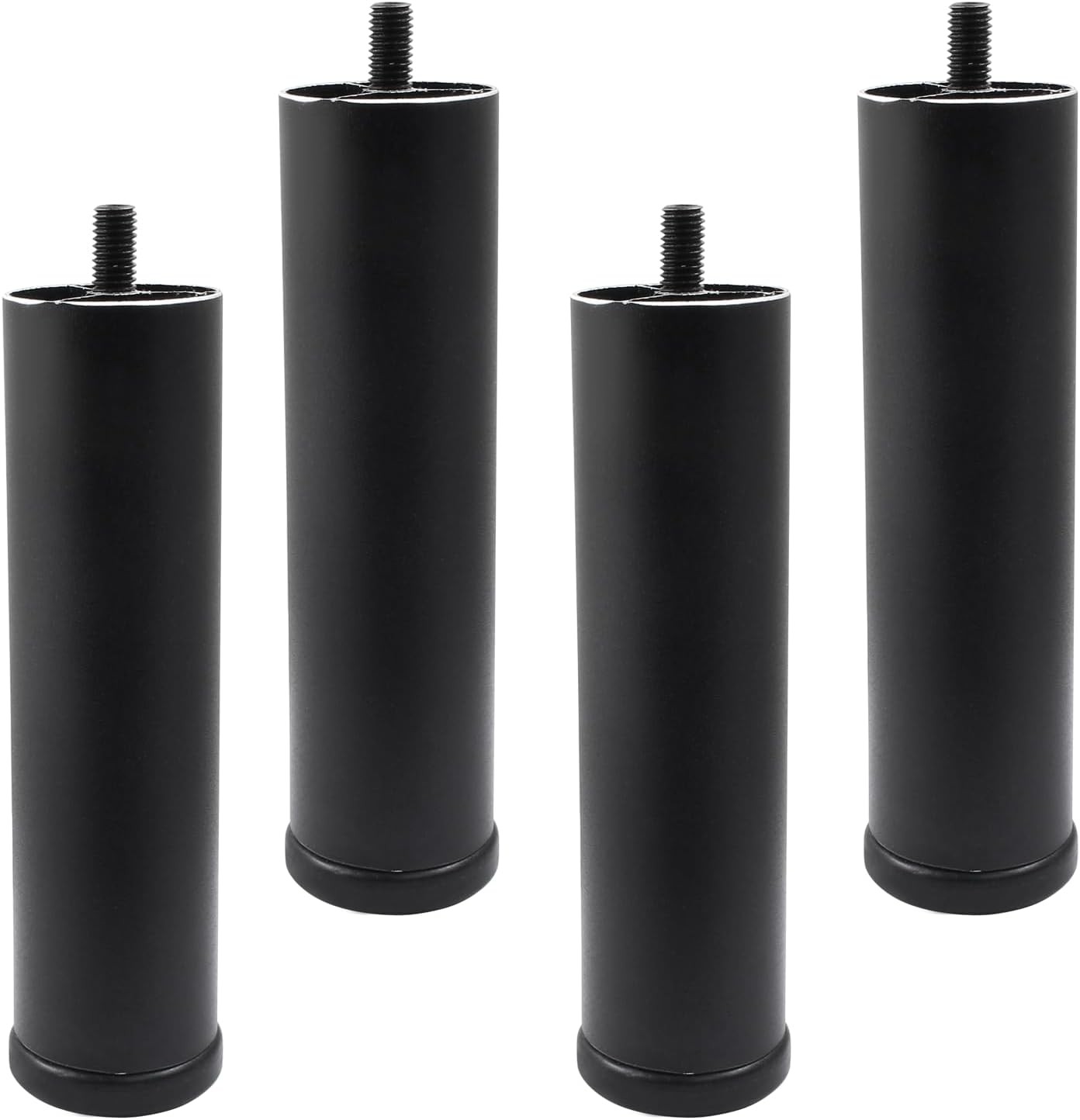Murtenze 4 PCS 6 Inch Metal Furniture Legs – Adjustable Height 6 inch, Black