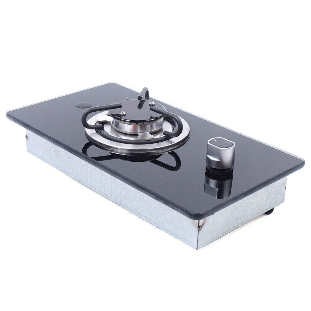 Boat Caravan RV Camper 1 Burner Gas Cooktop LPG Gas Stove Hob W/Tempered Glass