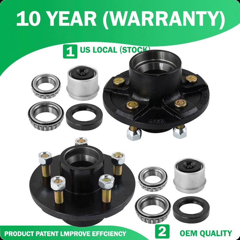 5 Lugs Trailer Idler Hub Kits 5 on 5 5×5” Set for 3500 lbs Trailer Axle D29 PA