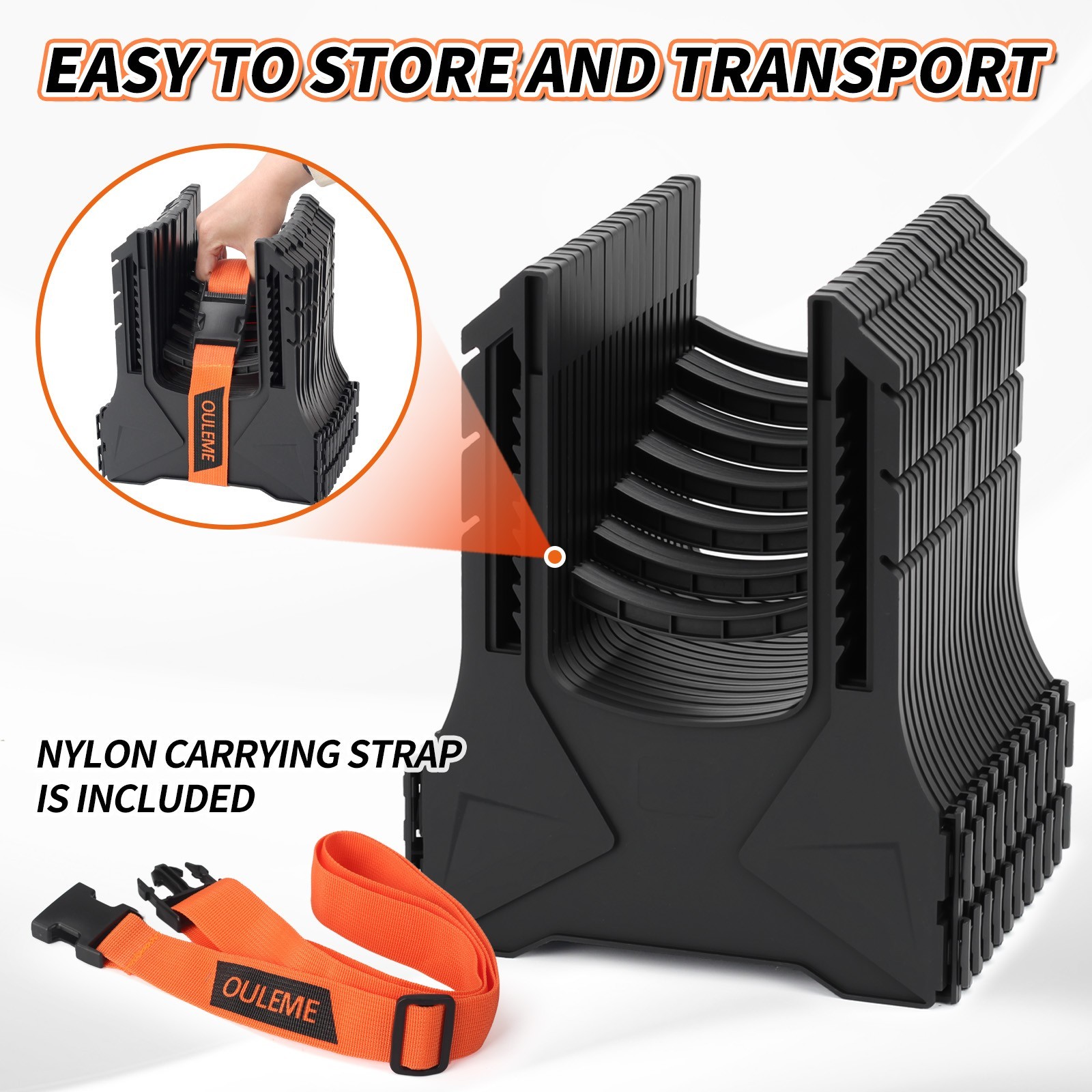 OUELME 10/20/30-FT RV Sewer Hose Support with Adjustable Height & Carrying Strap
