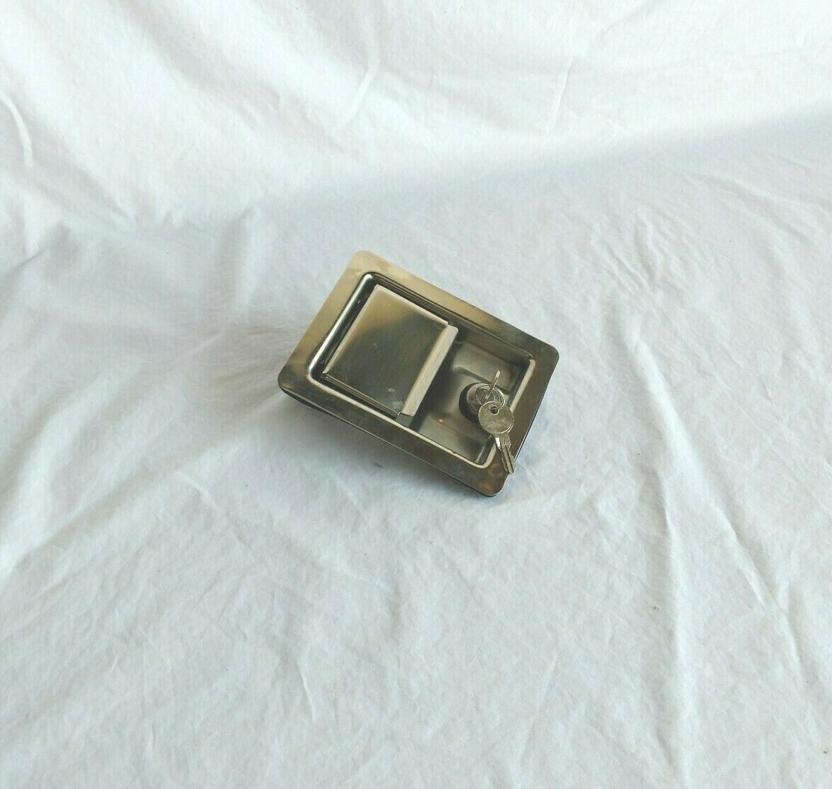 Stainless Steel Rotary Door Flush Latch Blind Mount Holes Tool Box Locking