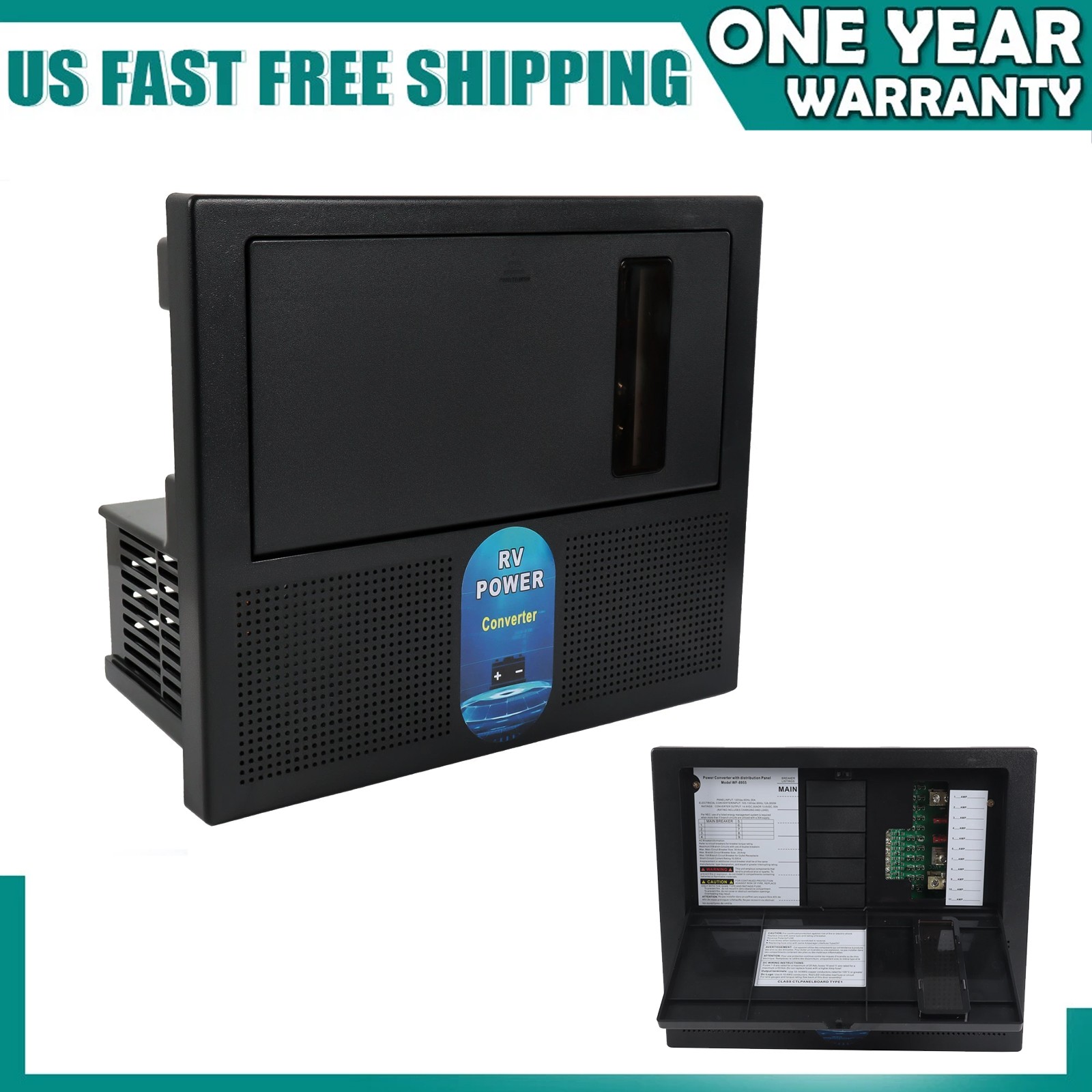 WF-8955PEC Power Center Converter Charger WF8900 Series RV Converter 55 Amp
