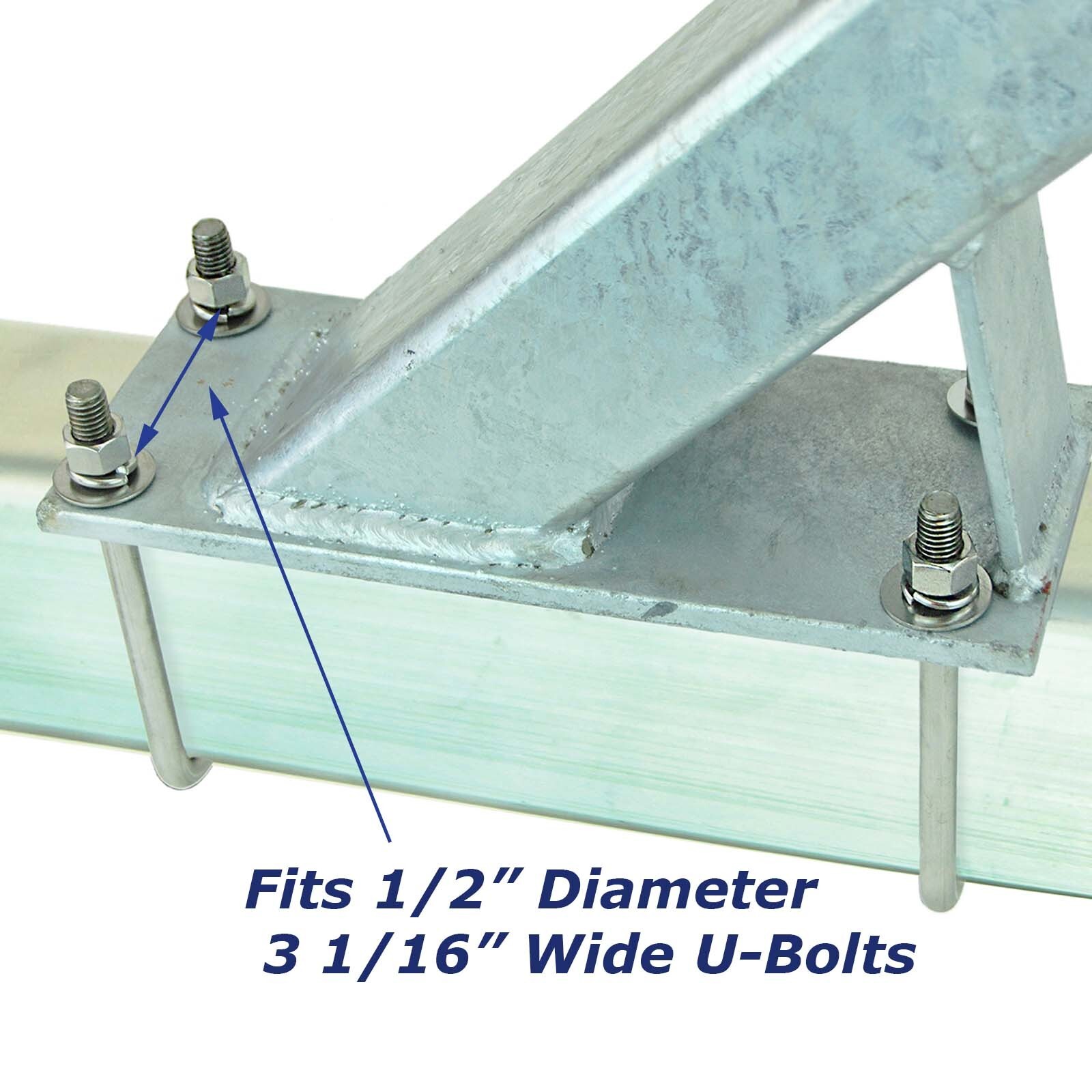Boat Trailer Poly Bow Rest Catcher Stop Assembly for Adjustable Galvanized Post