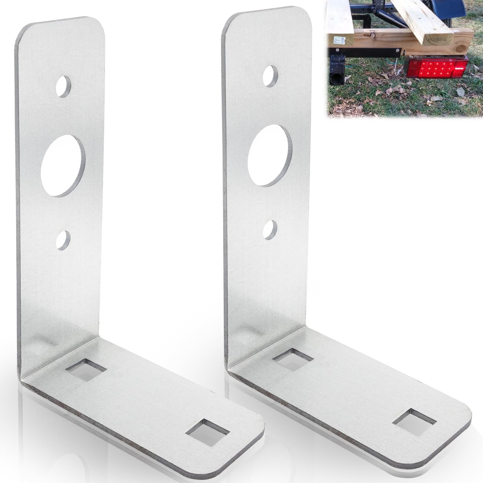 2 Pcs Trailer Light Brackets L Shape Tail Light Mounting Bracket Galvanized L…