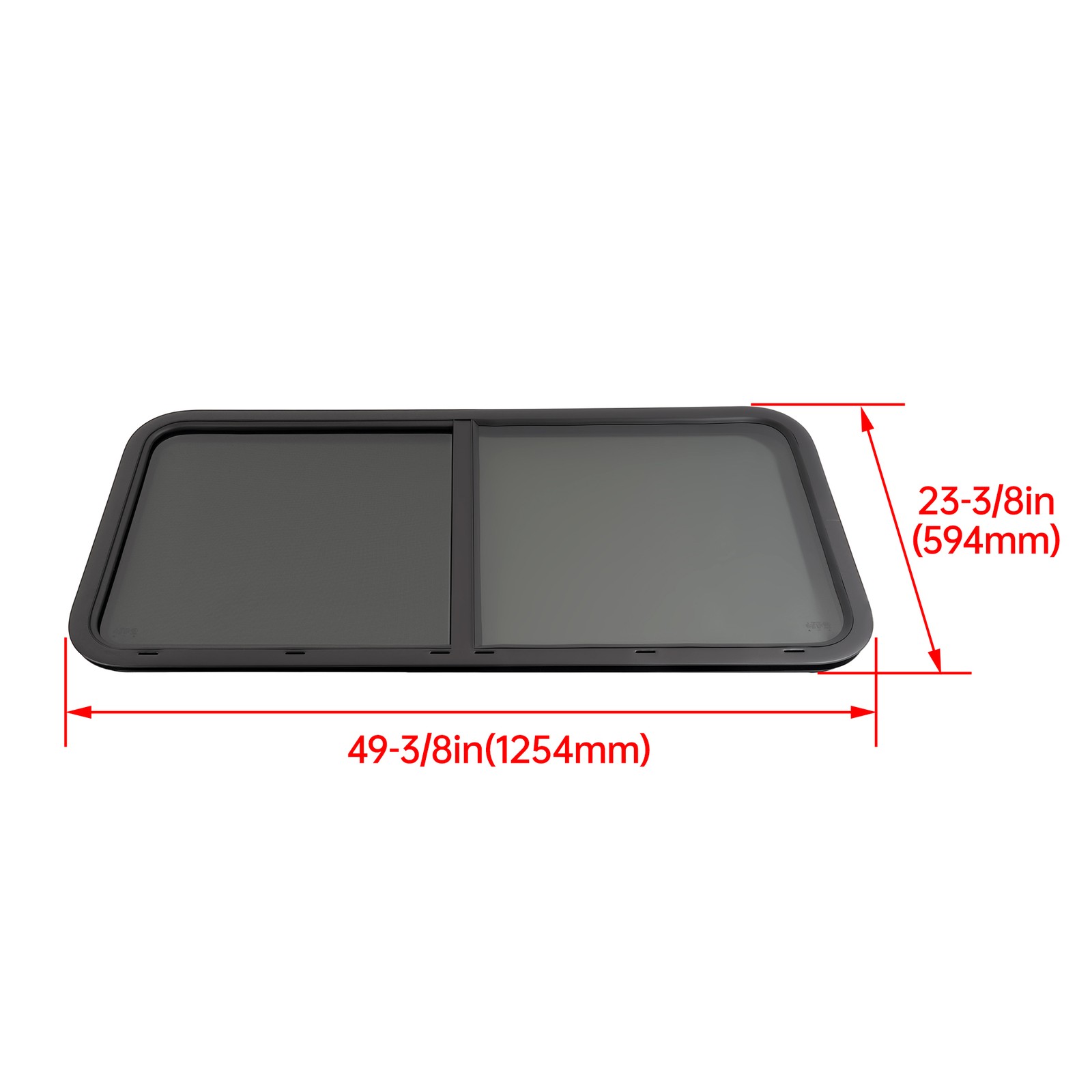 48″ Width X 22″ Height Horizontal Sliding Window W/ Screen For Cargo Trailer RV