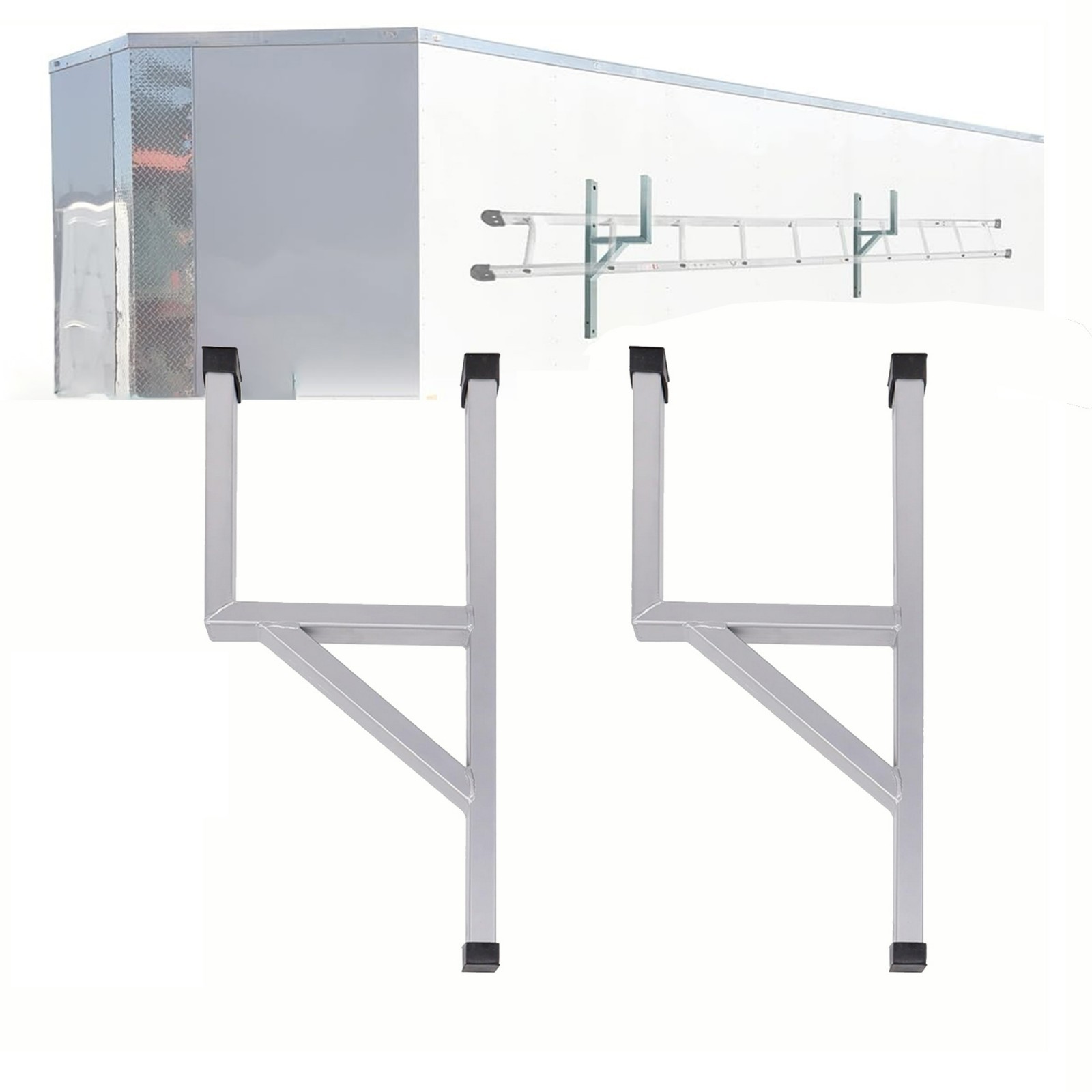 Ladder Rack for Trailer 2 Racks Side Mount Ladder Racks Heavy Duty Aluminum