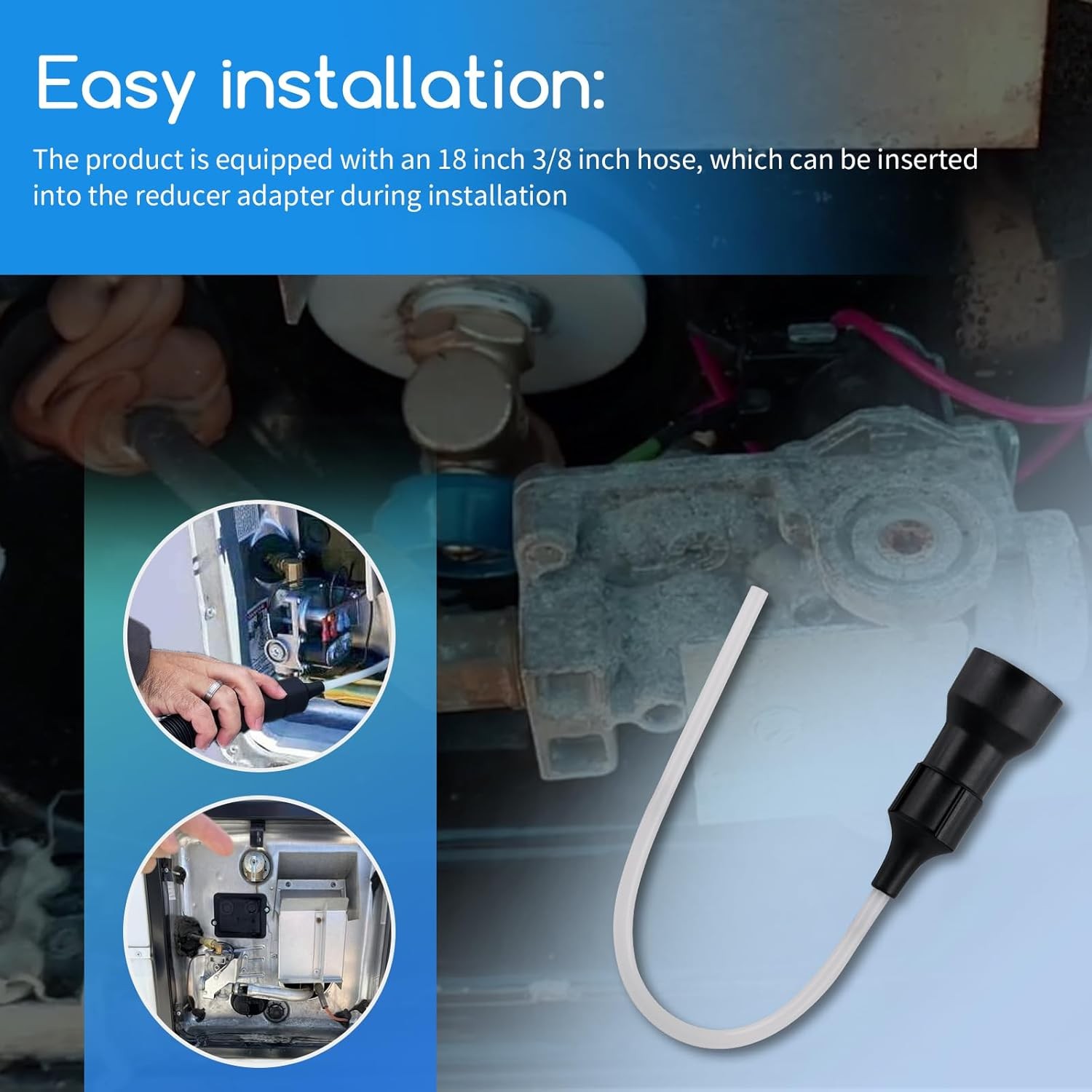 RV Water Heater Tank Drain Adapter For 1-1/4″ & 1-7/8″ OD Hose – P/N #005A