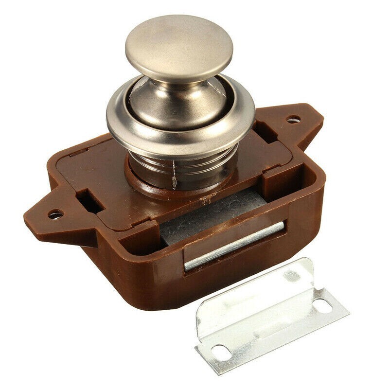Latch Knob Push Button Catch Lock Cupboard Door for MOTORHOME Cabinet Camper