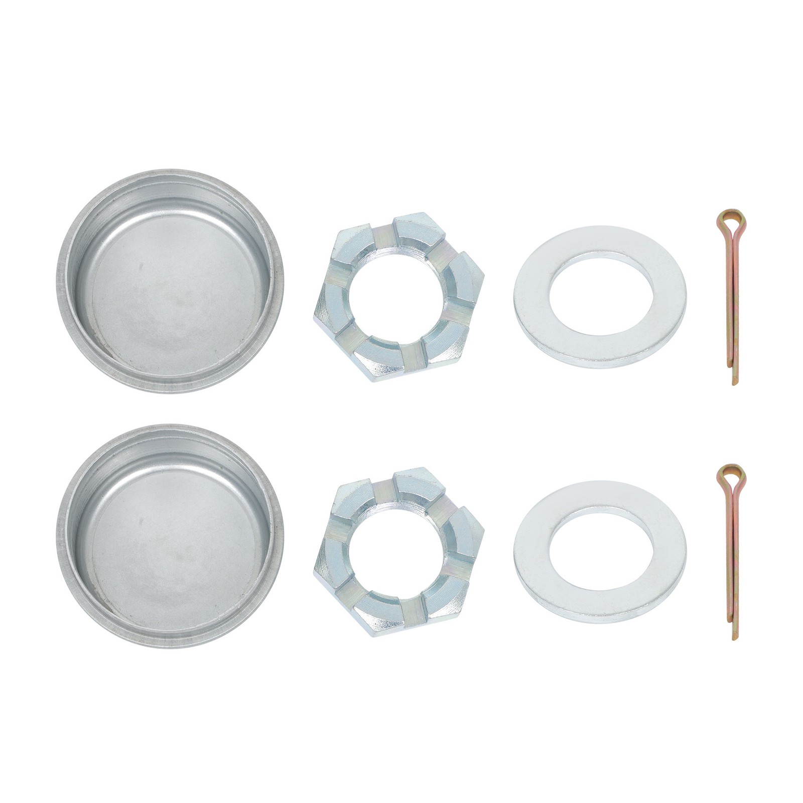 Pre-Greased Pair of 5-Bolt on 4-1/2 Inch Hub Assembly and 1″ Square BT8 Spindle