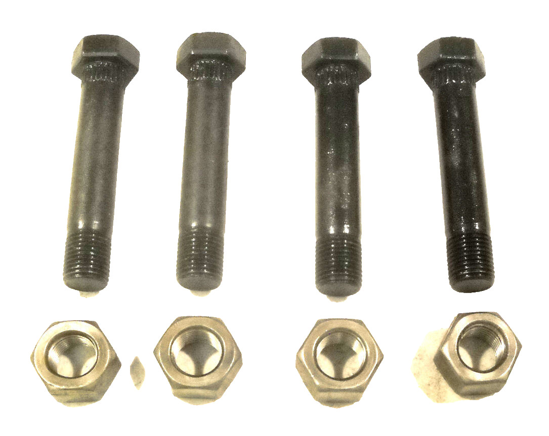 4 – Standard Shackle Bolts 9/16 x 3.5″ w/Lock Nuts fits Dexter Trailer Axle