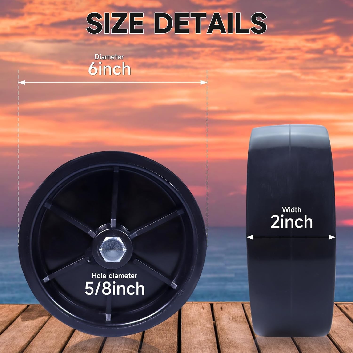6-Inch Trailer Jack Wheel Replacement Trailer Tongue Jack Wheel Hitch Utility
