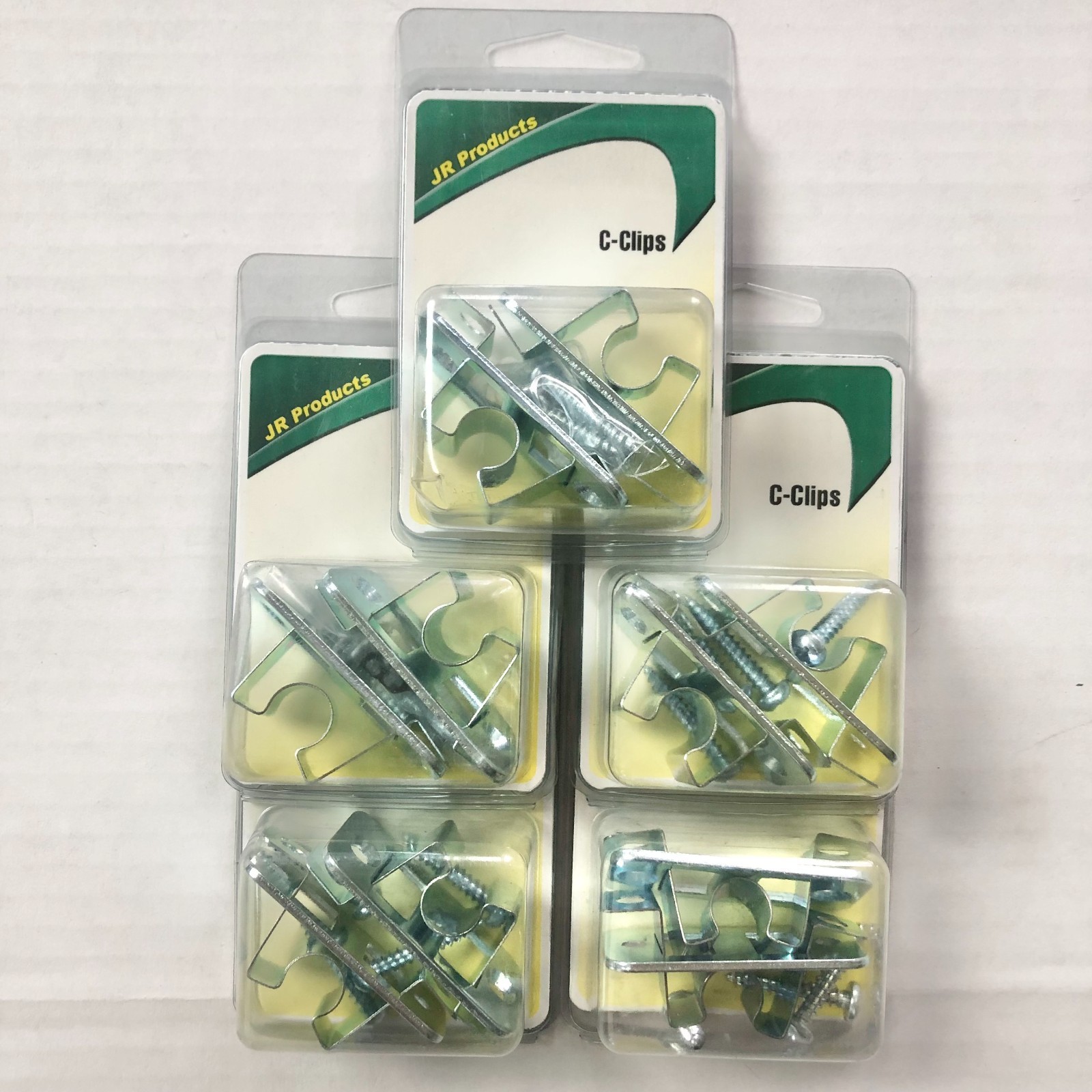 5 Sets of Metal Socket C-Clip w/Mounting Screws 2 Per Pack – JR Products 10595