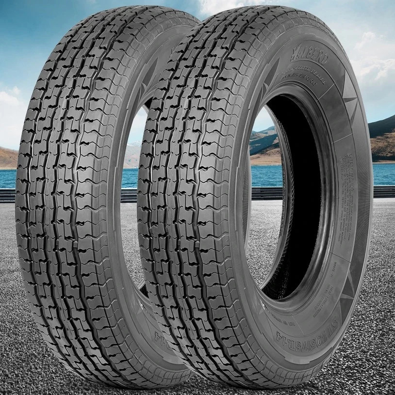 2X ST225/75R15 Trailer Tires 225 75 15 Semi-Steel 10PR Load E Tubeless Long-Last