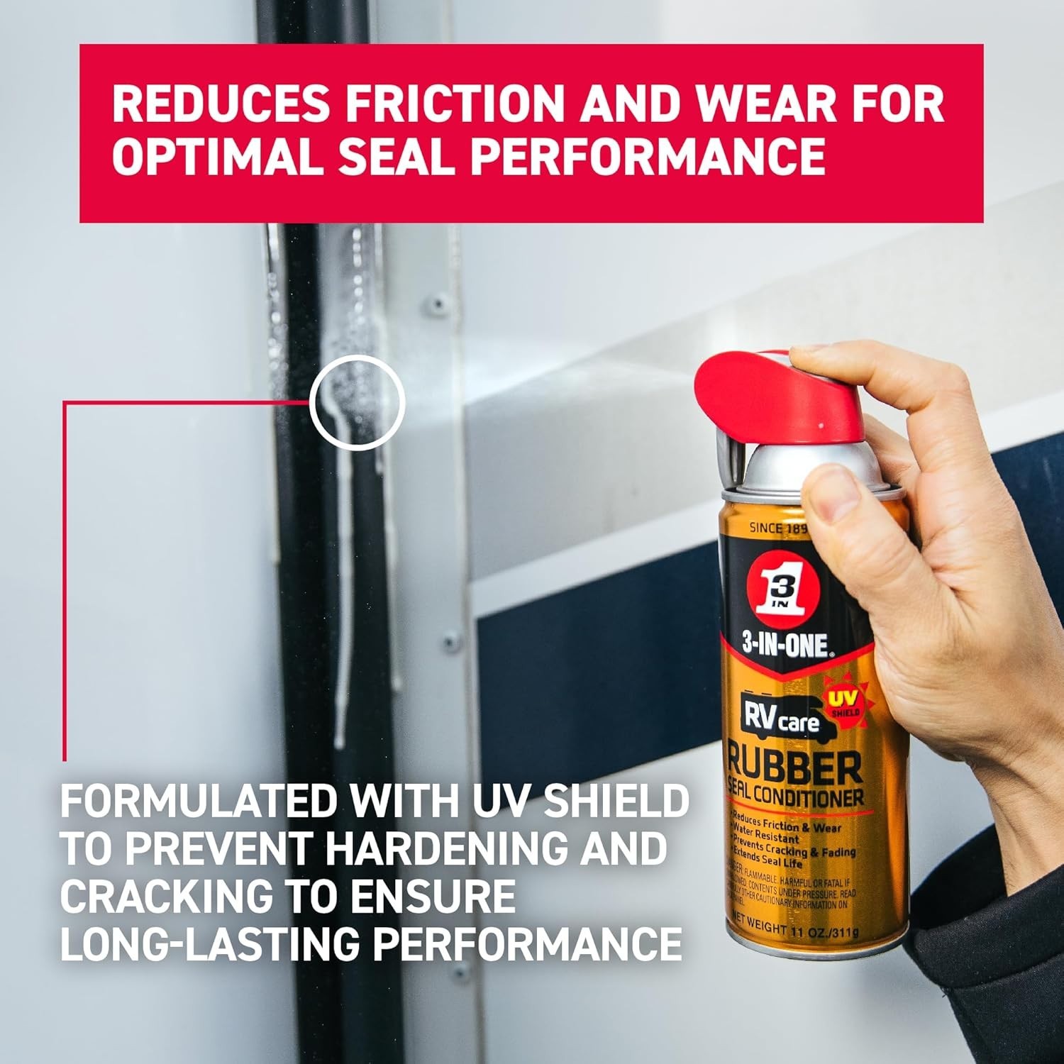 RV Care Trio Pack: Slide Out Lube, Window Track Lube & Rubber Seal Conditioner