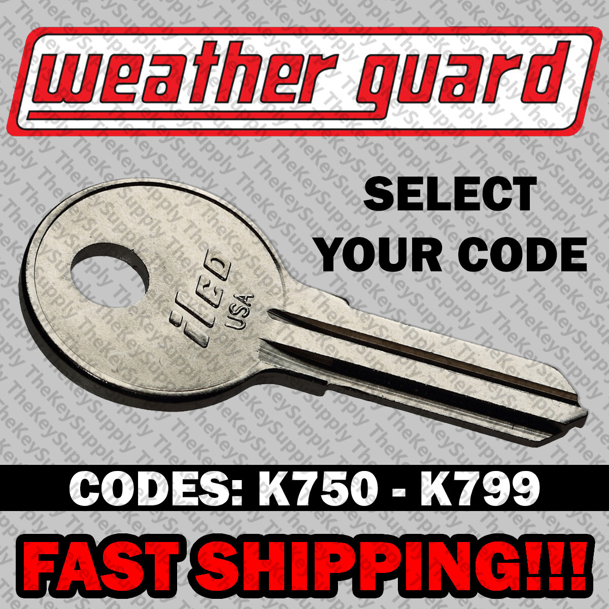 Weather Guard Truck Extreme Protection Tool Box Key Cut to Code K750-K799