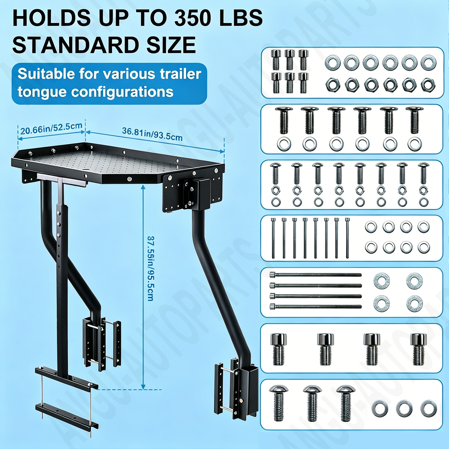 Trailer Tray Carry System Cc-255 for Aframe Trailer Carry Generator Rack Storage