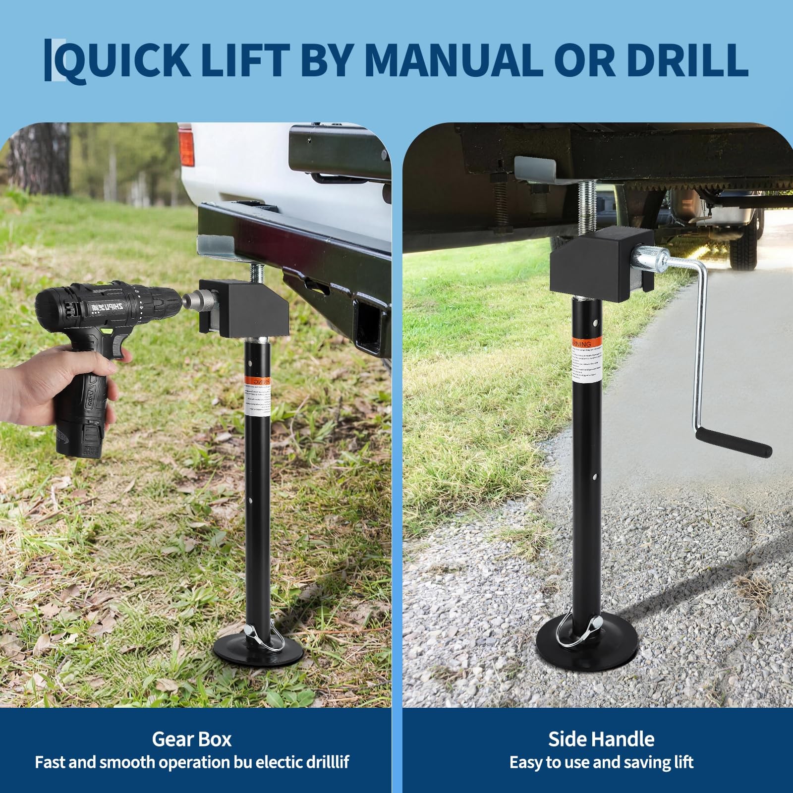2 x Adj RV Slide Out Supports Stabilizer Jacks Camper Stabilizer Jack 5000Lbs